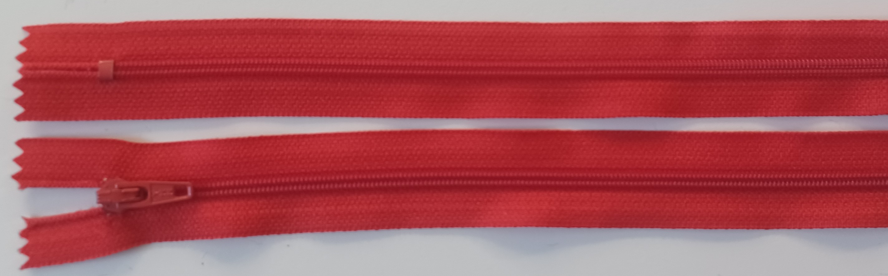 YKK 8" Scarlet Nylon Coil Zipper