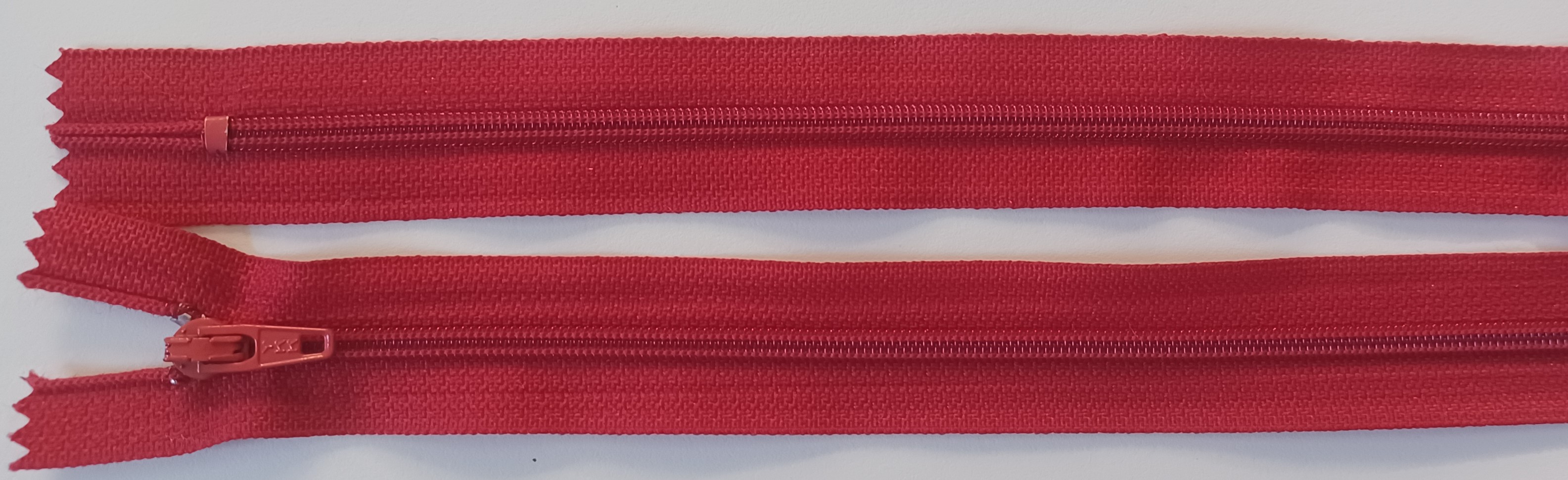 YKK 7.5" Red Nylon Coil Zipper