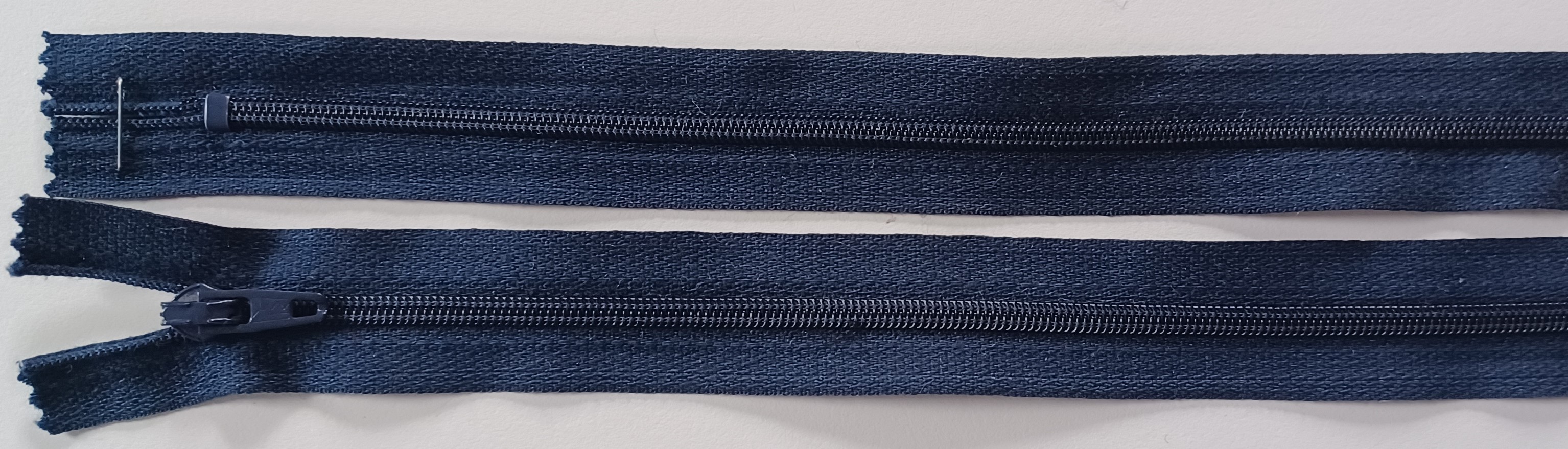 YKK 8" Navy Nylon Coil Zipper