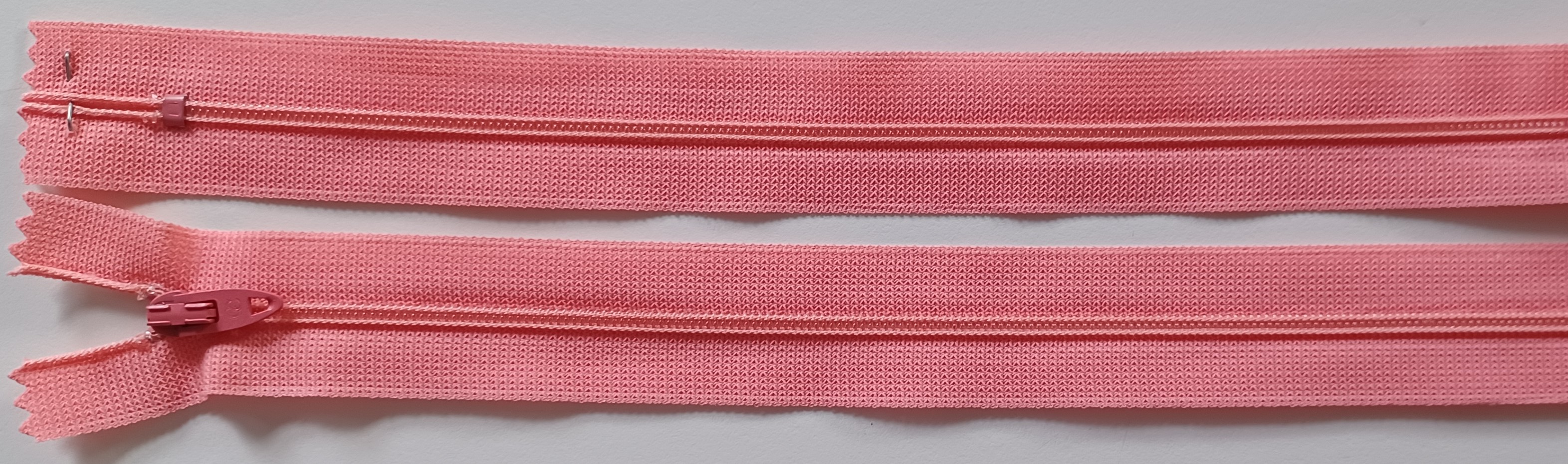 Coats & Clark 8.5" Pink Denim Nylon Coil Zipper