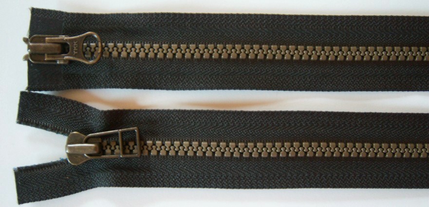 Seal Brown YKK 25" Vislon Parka Separating Zipper