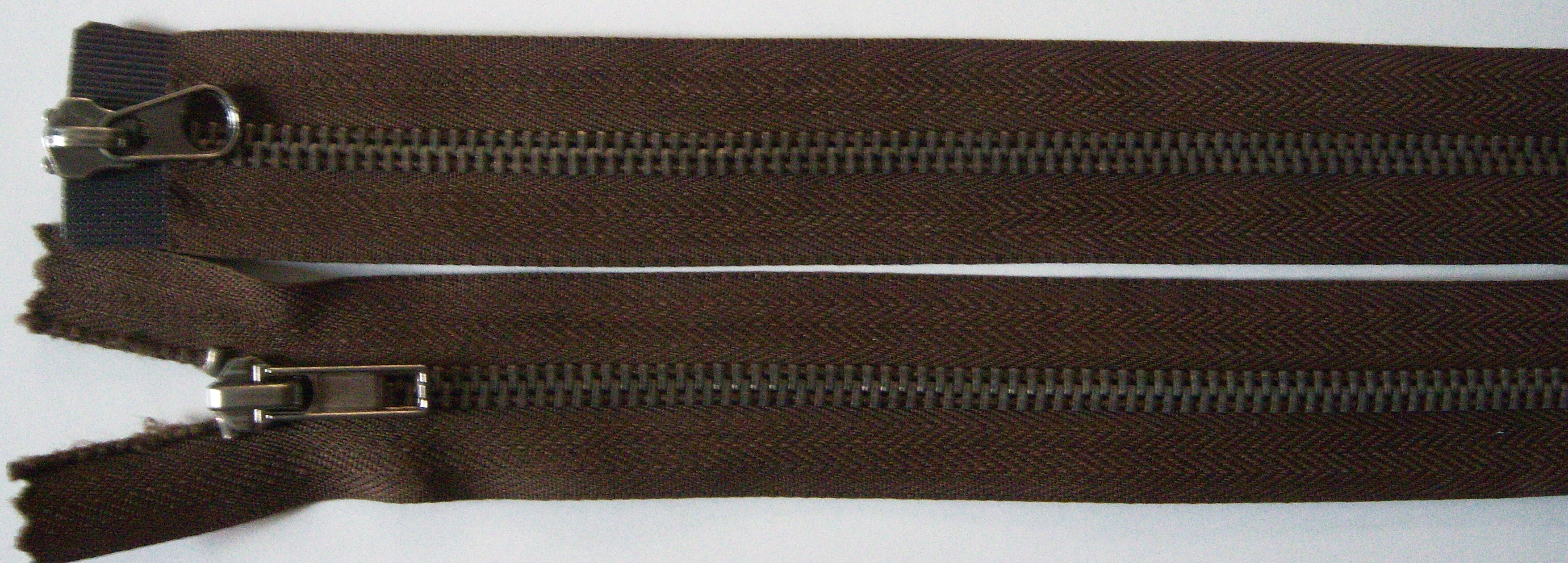 Olive Brown YKK 25" Metal Parka Separating Zipper