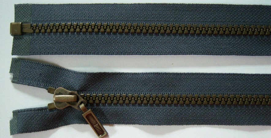 Charcoal Dulon 23" Vislon Separating Zipper