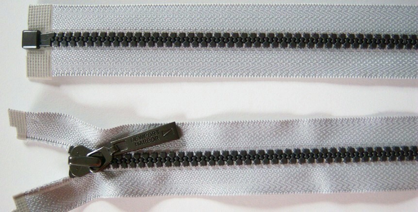 Lt Grey YKK 26" Vislon Separating Zipper