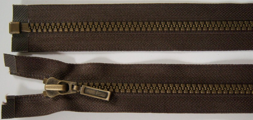Brown Dulon 24" Vislon Separating Zipper