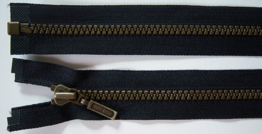 Black Dulon 28" Vislon Separating Zipper
