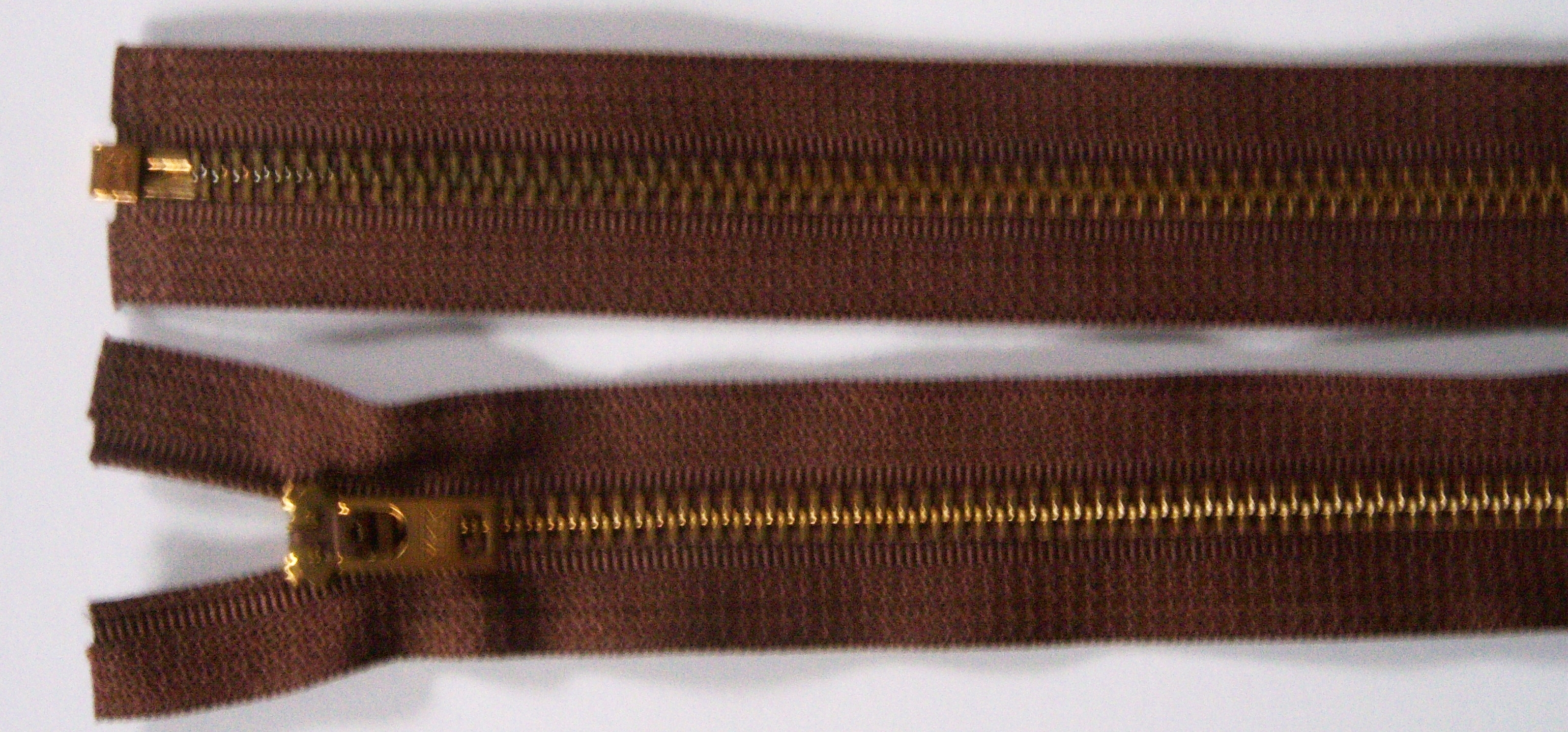 Lt Brown 568 YKK 26" Brass Separating Zipper