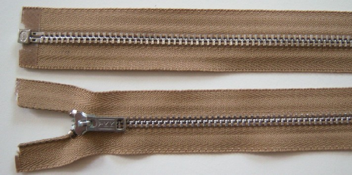 Nude Beige YKK 60" Aluminum Separating Zipper