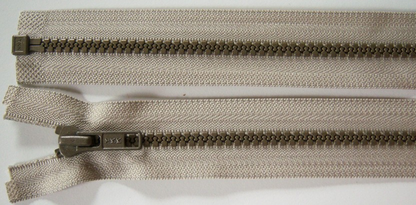Beige YKK 21" Vislon Separating Zipper