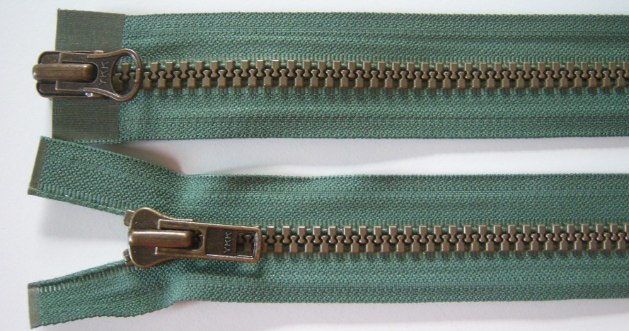 Dusty Green YKK 26" Vislon Parka Separating Zipper