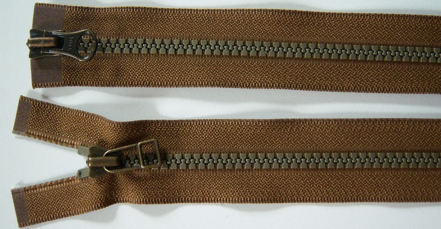 Chestnut YKK 24" Vislon Separating Parka Zipper