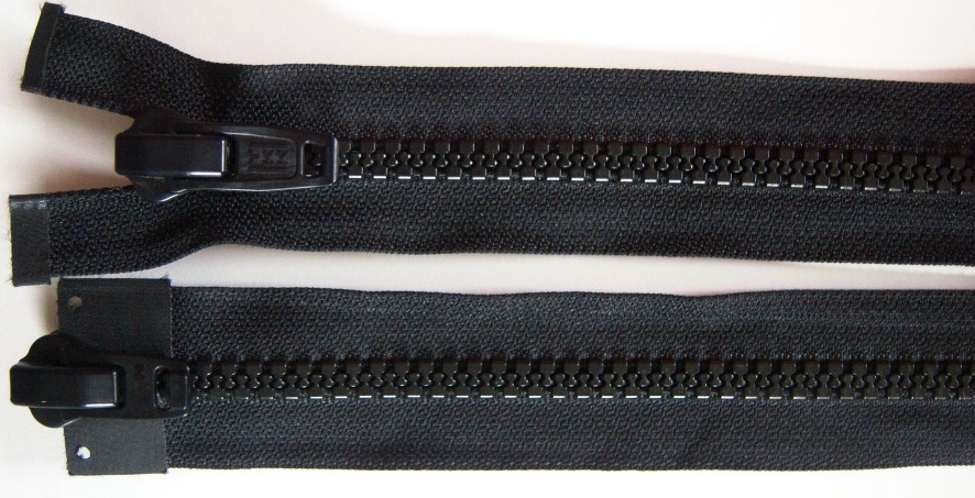 Black YKK 23" Vislon Separating Reversible Pull Parka Zipper