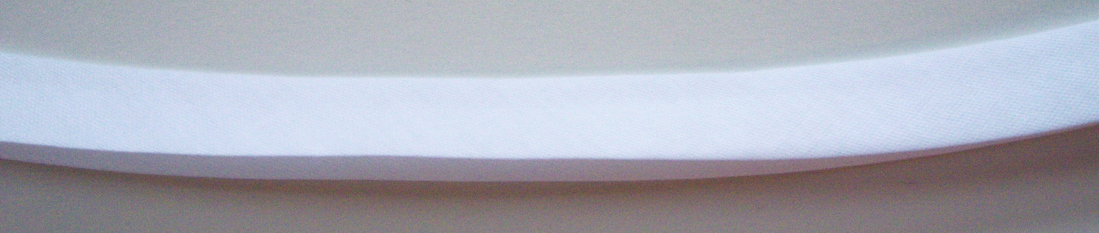 White Double Fold 1/2" Poly/Cotton