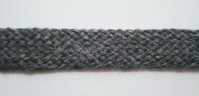 Grey Acrylic 1/2" Flat Braid