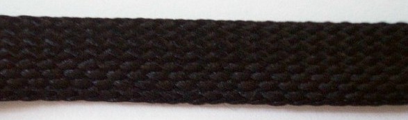 Black 1/2" Soft Fold Over Braid