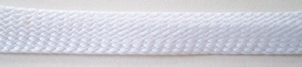 White 1/2" Fold Over Braid