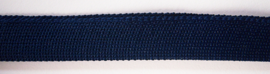 Navy Soft Knit 1/2" Fold Over Braid