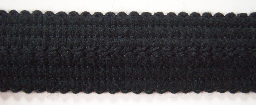 Black Acrylic 5/8" Fold Over Braid
