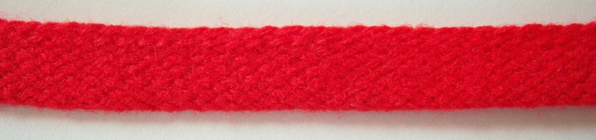 Bright Red 9/16" Fold Over Braid