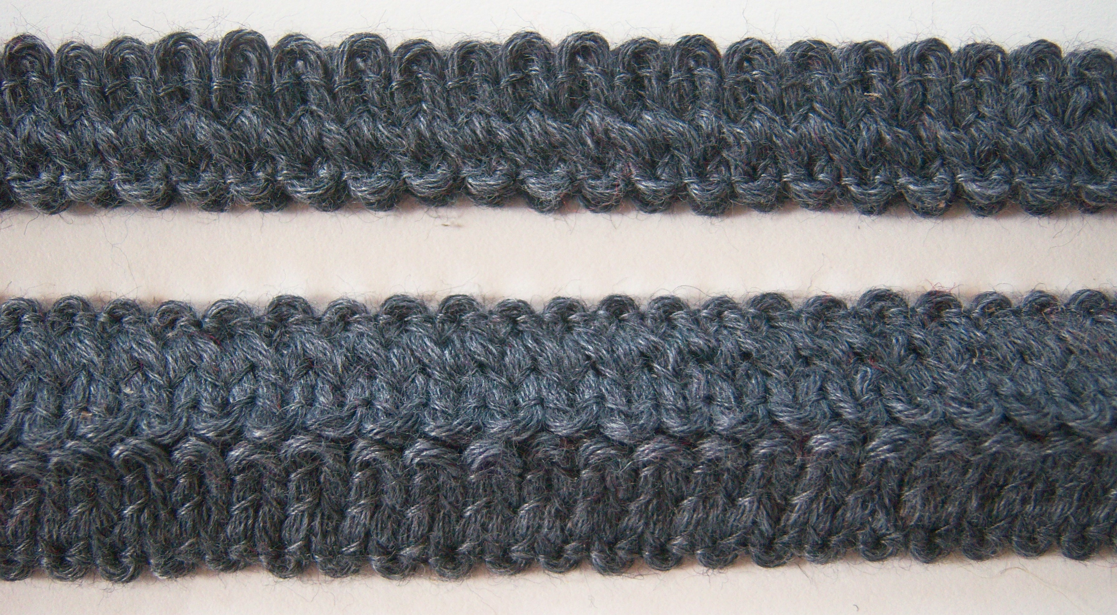 Grey Acrylic 9/16" Fold Over Braid