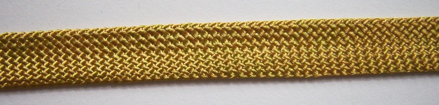 Antique Gold 1/2" Rayon Fold Over Braid