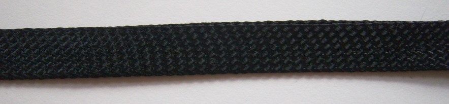 Black 1/2" Rayon Fold Over Braid