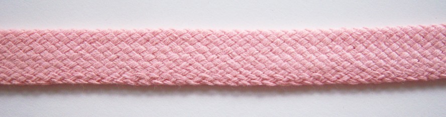 Peachy Pink Cotton 1/2" Fold Over Braid