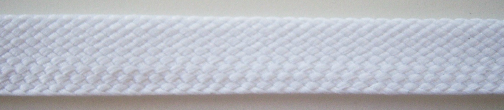 Optical White 5/8" Fold Over Braid