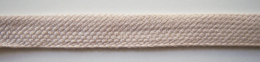 Bone Cotton 1/2" Fold Over Braid