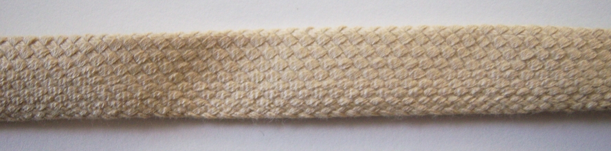 Golden Beige Cotton 1/2" Fold Over Braid
