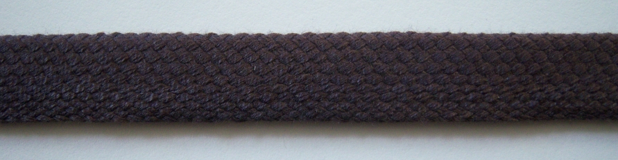 Graphite Cotton 1/2" Fold Over Braid