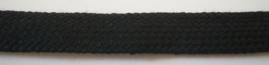 Black Cotton 1/2" Fold Over Braid