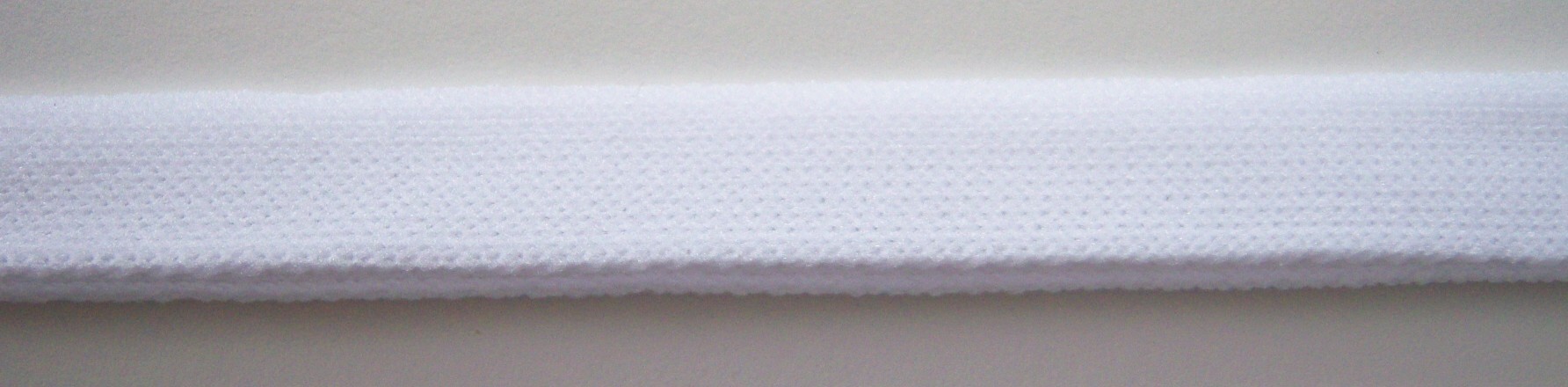 White Soft Knit 1/2" Fold Over Braid