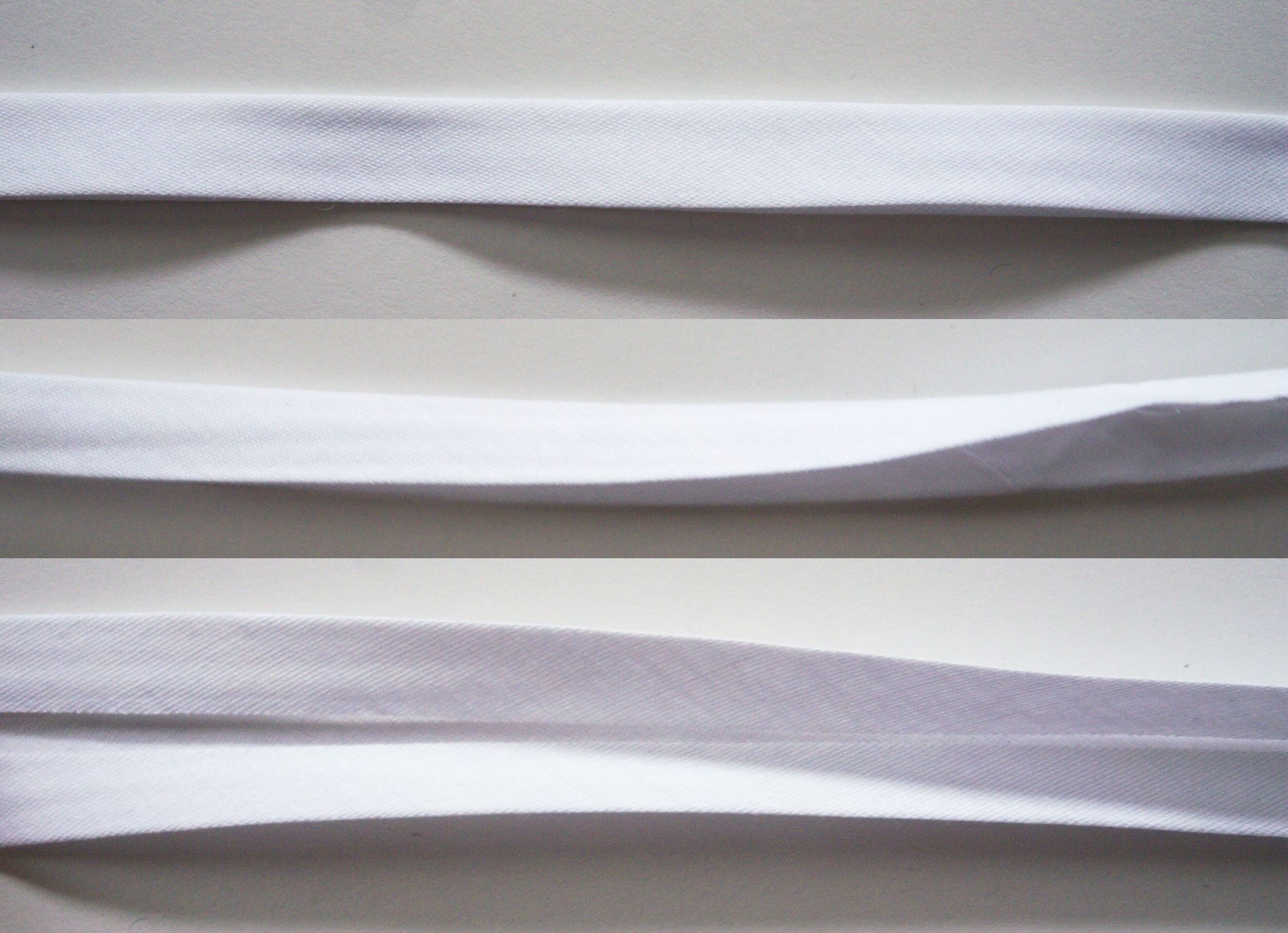 White Double Fold 1/2" Poly/Cotton