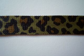 Olive Leopard/Olive Back 11/16" Knit Tubing