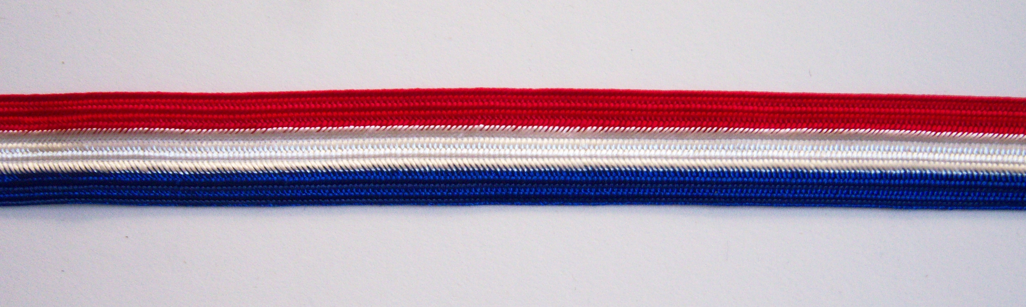 Red/White/Royal 3/4" Middy Braid