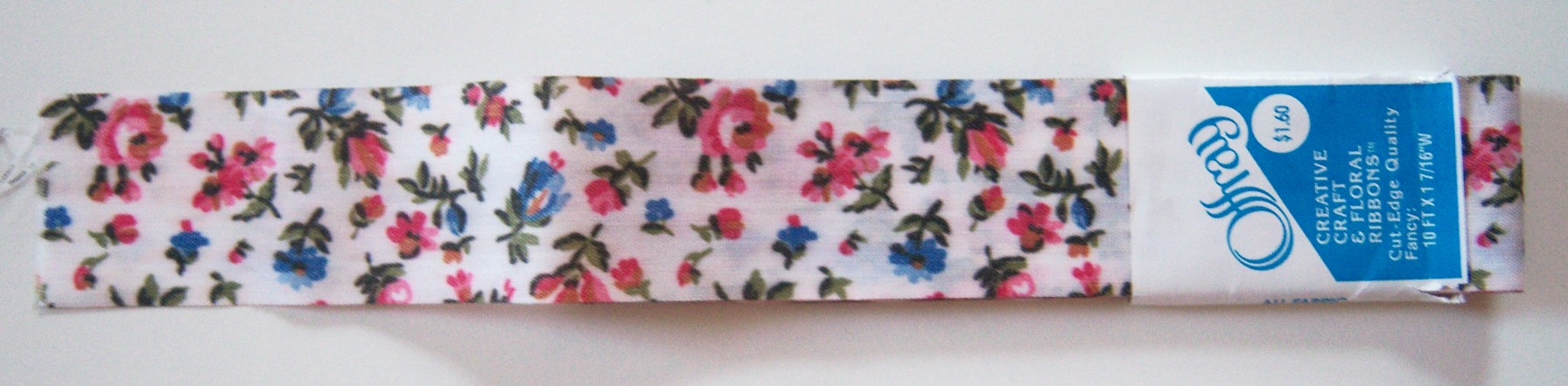 Offray Ivory Floral 1 7/16" Ribbon